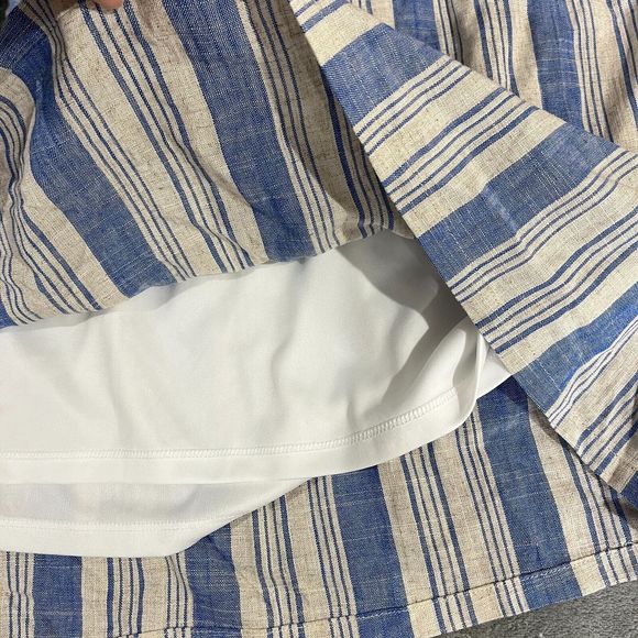 Torrid Linen Blend Blue Button Crop Tank Skirt Set Elastic Waist Smoked Sz 5X/6X - Picture 10 of 15